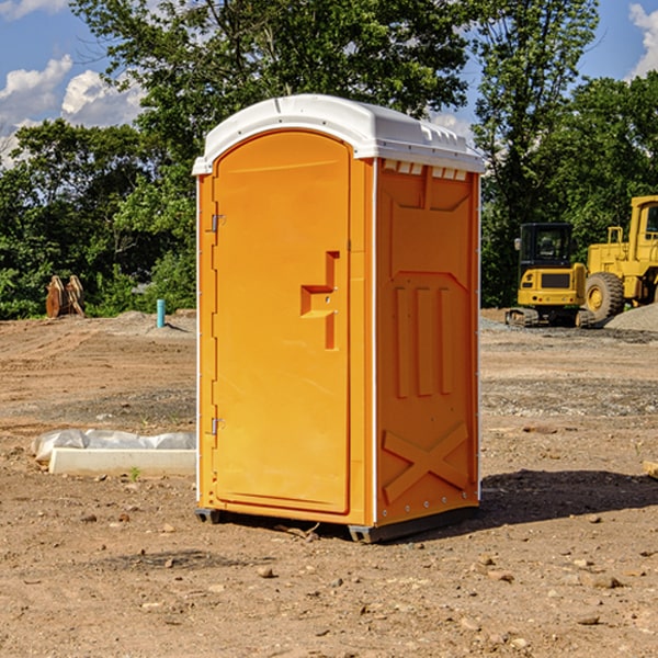 can i customize the exterior of the portable toilets with my event logo or branding in Heltonville Indiana